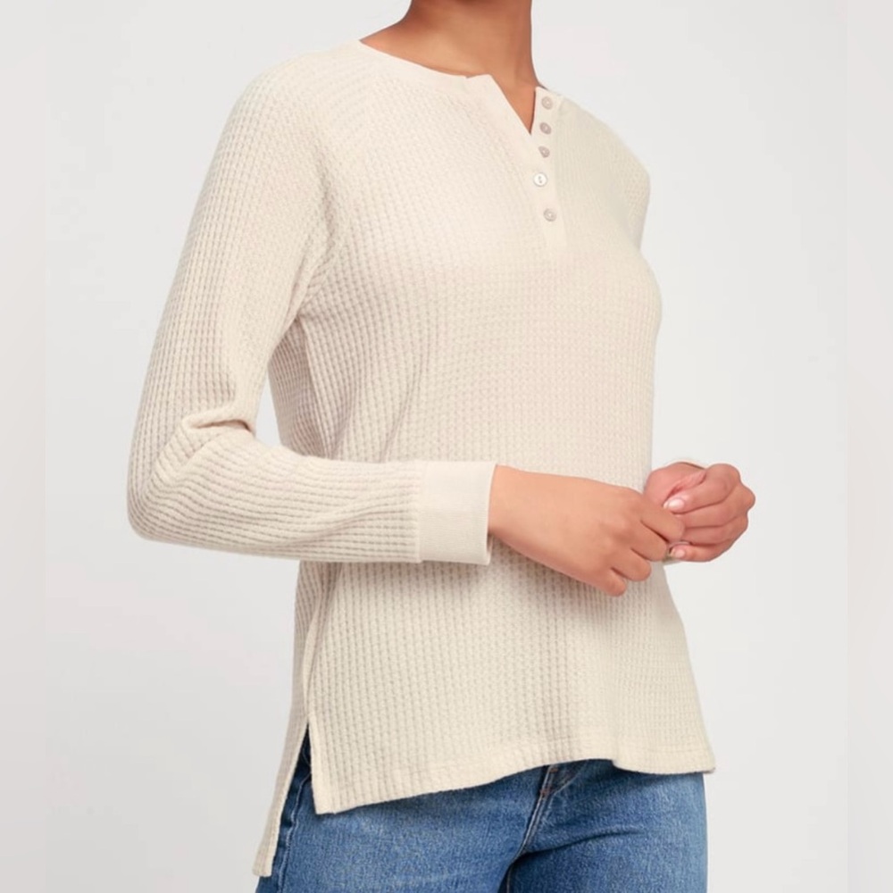Z Supply beige waffle thermal